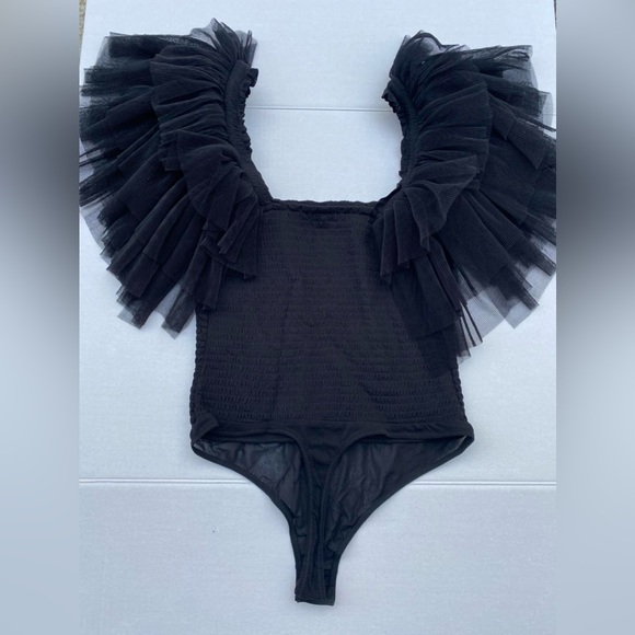 New Free People Kill the Lights Black Bodysuit - Picture 2 of 11